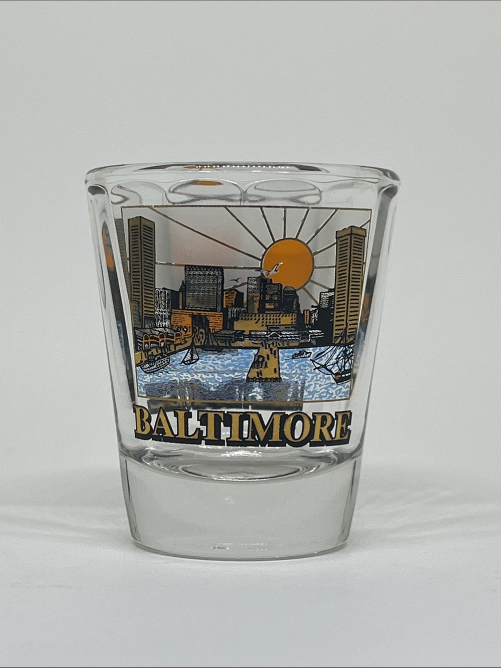 Baltimore Souvenir Shot Glass with Cityscape - Picture 1 of 4